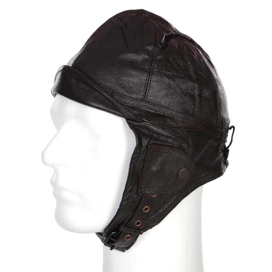  Vliegeniers Cap Leder Brown-1296-a